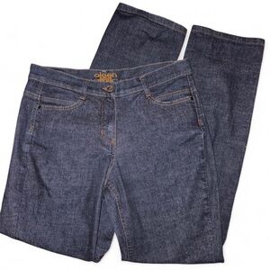 vintage y2k olsen europe best basic 98% cotton dark wash straight jeans, sz 8